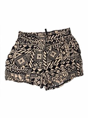 Candy Rain Women's Large Geometric Black and Cream Soft Shorts
